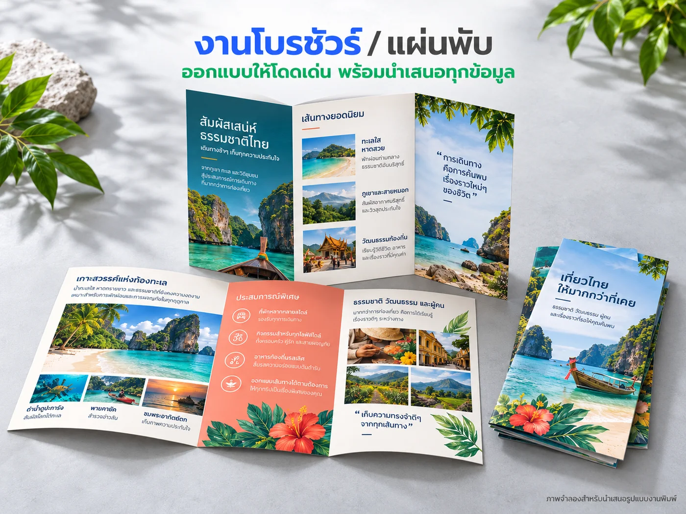 งานพิมพ์โบรชัวร์และแผ่นพับ
