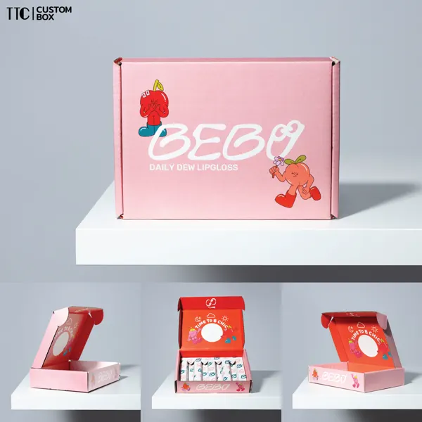 กล่องลูกฟูกพิมพ์โลโก้ แบรนด์ BEBE