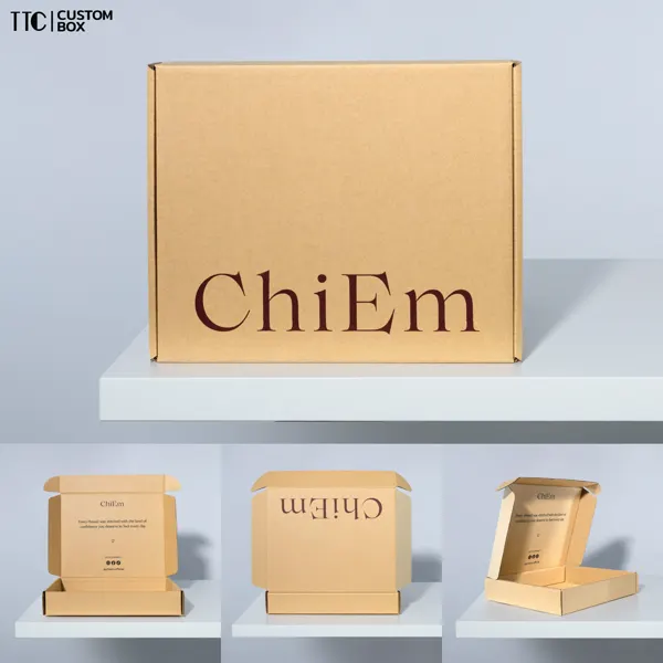 กล่องลูกฟูกพิมพ์โลโก้ แบรนด์ ChiEm