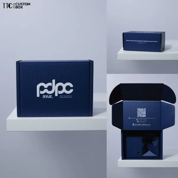 กล่องลูกฟูกพิมพ์โลโก้ แบรนด์ pdpc
