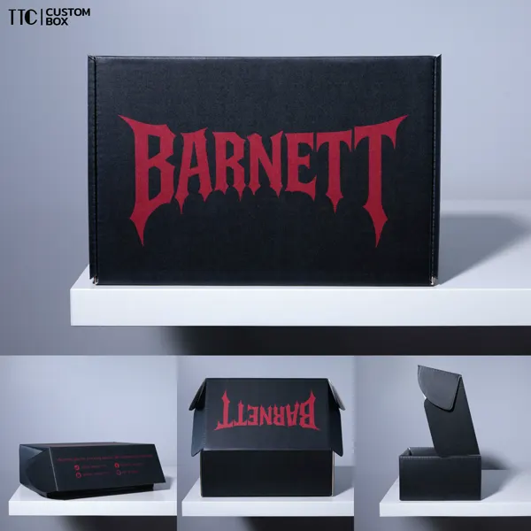 กล่องหูช้างสีดำพิมพ์แดง แบรนด์ BARNETT