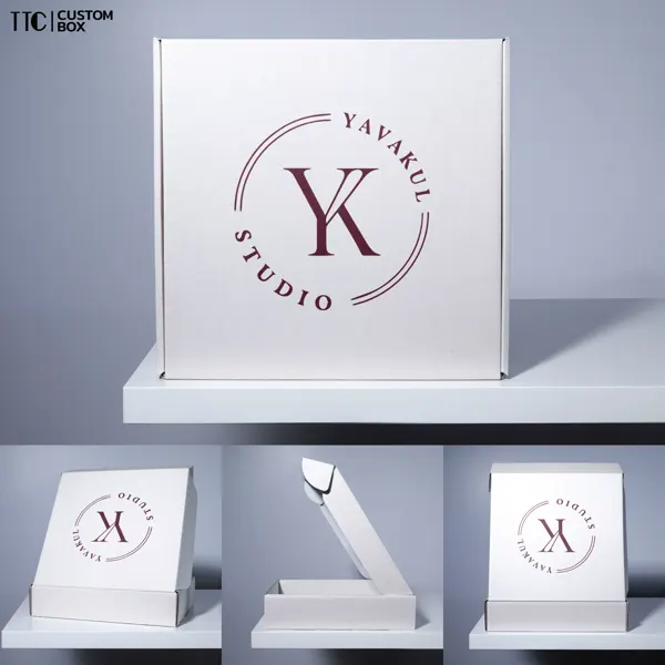 กล่องลูกฟูกพิมพ์โลโก้ แบรนด์ Yavaruk Studio