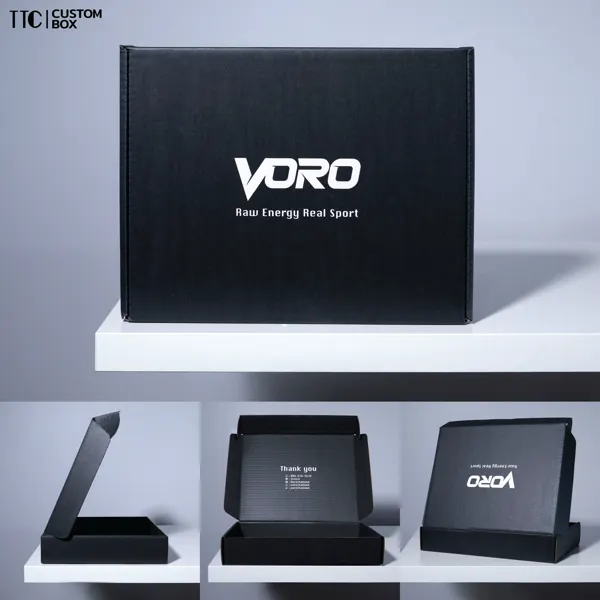 กล่องลูกฟูกพิมพ์โลโก้ แบรนด์ VORO