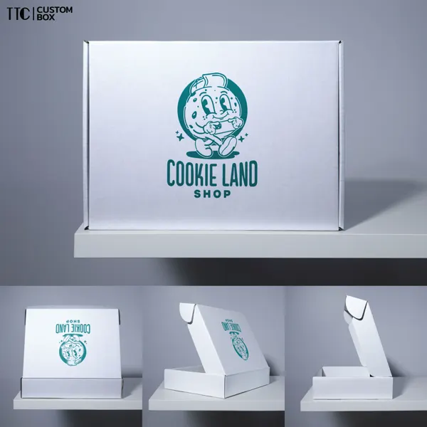 กล่องลูกฟูกพิมพ์โลโก้ แบรนด์ Cookie Land