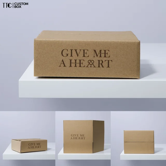 กล่องหูช้างคราฟท์ KH พิมพ์โลโก้ 1 สี งาน Give Me A Heart