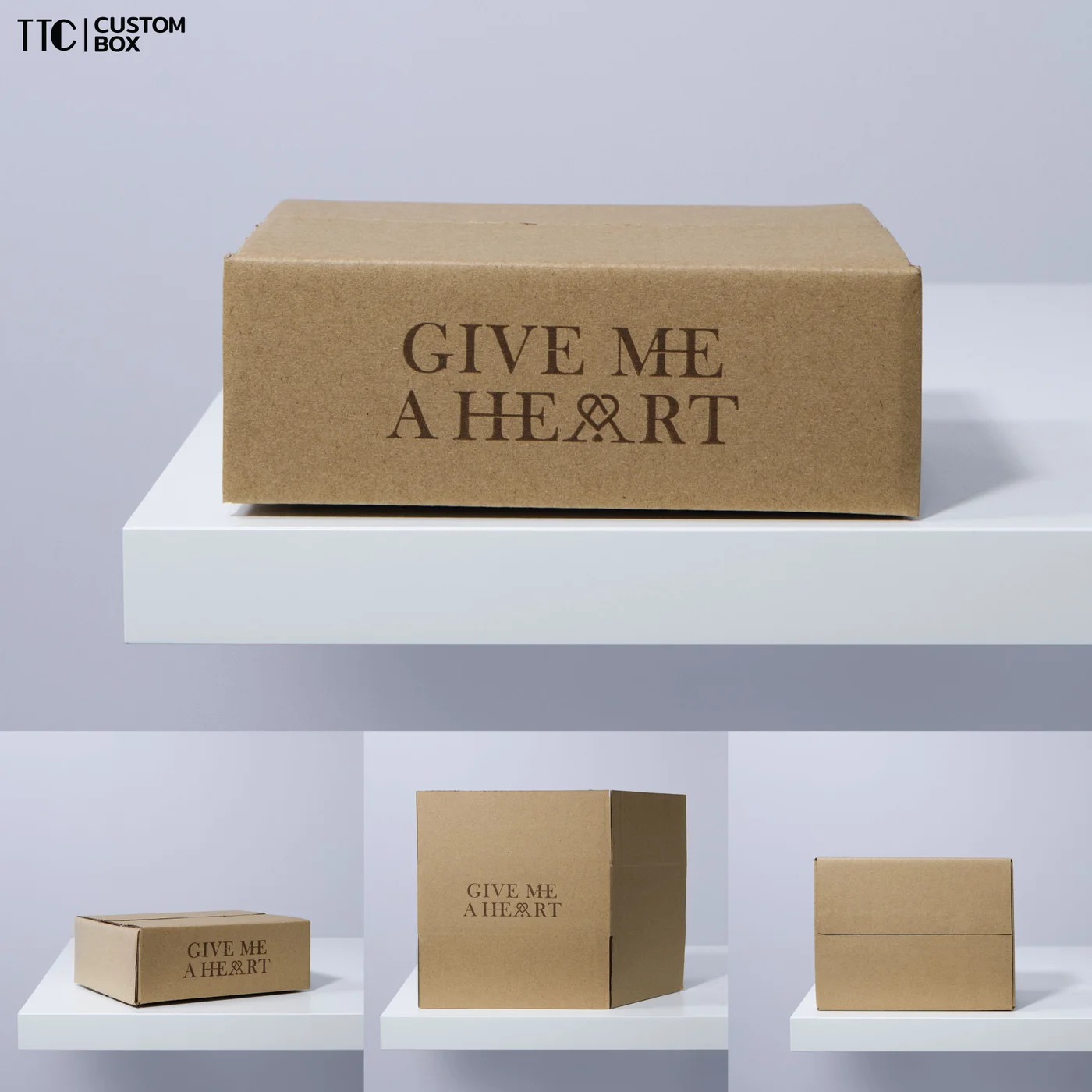 กล่องหูช้างคราฟท์ KH พิมพ์โลโก้ 1 สี · งาน Give Me A Heart