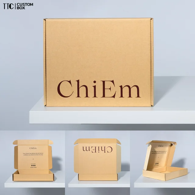 กล่องหูช้างคราฟท์ KH พิมพ์โลโก้ งาน ChiEm