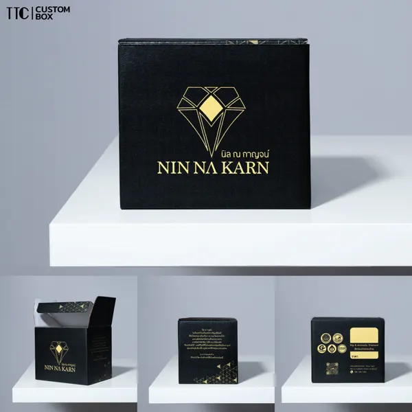 กล่องดำพิมพ์ทอง งาน Nin Na Karn